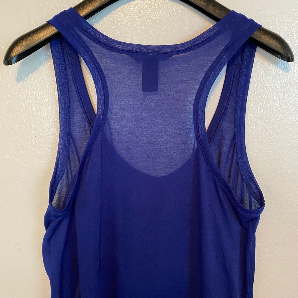 NWOT H&M Sheer Blue Razorback Tank - Picture 5 of 6